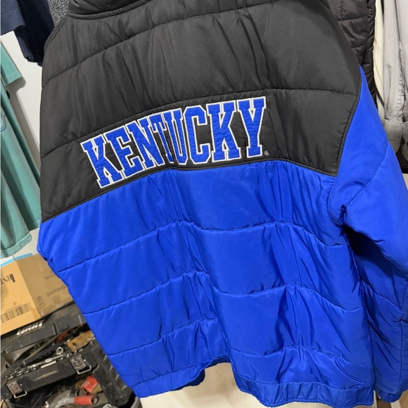 Blue and Black Puffer Jacket university of kentucky - Picture 2 of 3